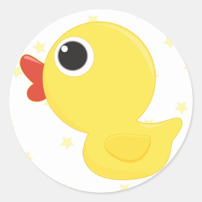 Rubber Duckie Runder Aufkleber (Vorderseite)