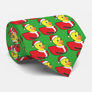 Rubber Duckie Tragen einer Weihnachtsmannmütze Krawatte