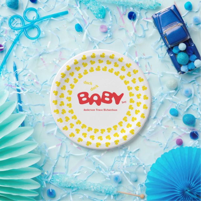 Rubber Ducks Duck Duck Baby Pappteller (Party)