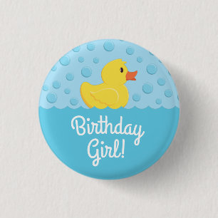 Rubber Ducky 1. Geburtstag Party Kinder Baby Button