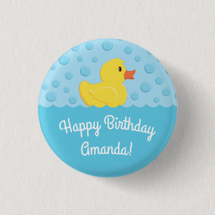 Rubber Ducky 1. Geburtstag Party Kinder Baby Button