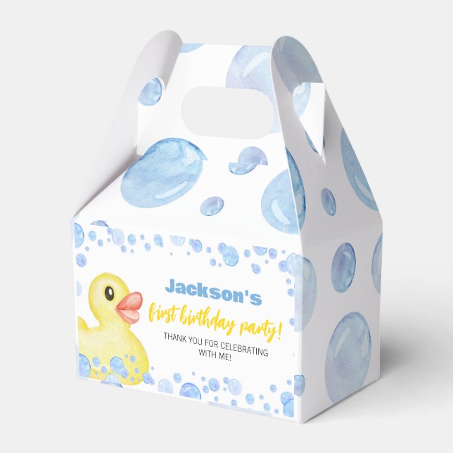 Rubber Ducky Birthday Favor Box Geschenkschachtel (Vorderseite)