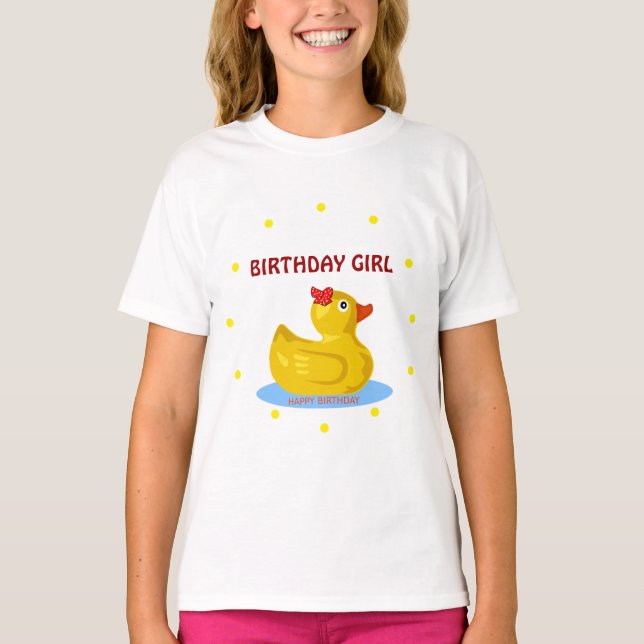 Rubber Ducky "Birthday Girl" T-Shirt (Vorderseite)