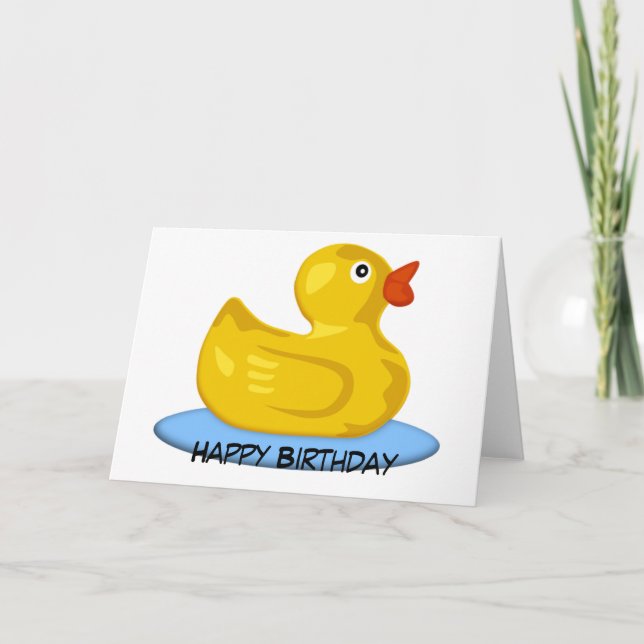 Rubber Ducky Birthday Karte (Vorderseite)