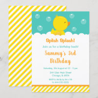 Rubber Ducky Birthday Party Gelb und Grün