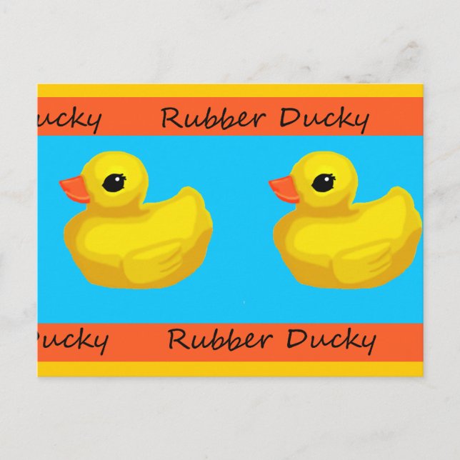 Rubber Ducky Blank Postkarte (Vorderseite)