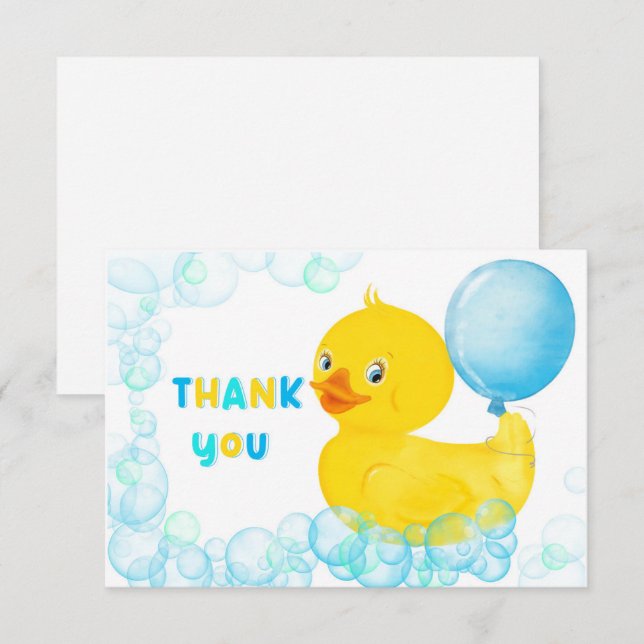 Rubber Ducky Boy First Birthday Vielen Dank (Vorne/Hinten)