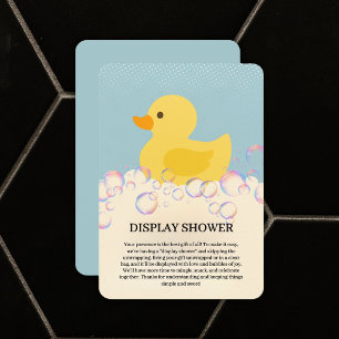 Rubber Ducky Bubbles Baby Dusche Begleitkarte