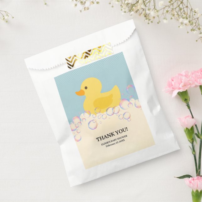 Rubber Ducky Bubbles Baby Dusche Geschenktütchen (Versiegelt)