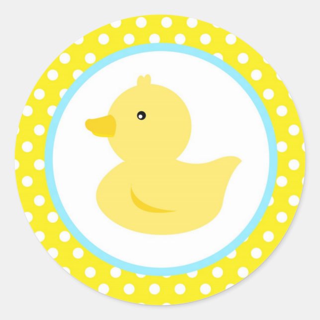 Rubber Ducky Duck Favor Stickers (Vorderseite)