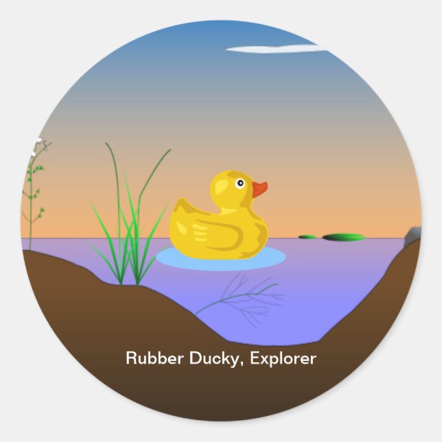 Rubber Ducky, Explorer Runder Aufkleber (Vorderseite)