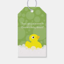 Rubber Ducky Gift Tag - Grün Geschenkanhänger