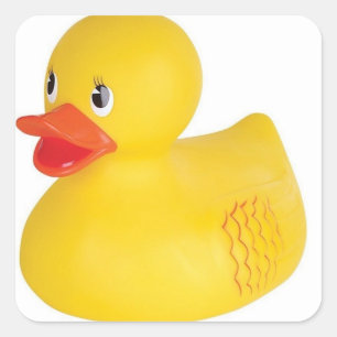 Rubber Ducky Quadratischer Aufkleber