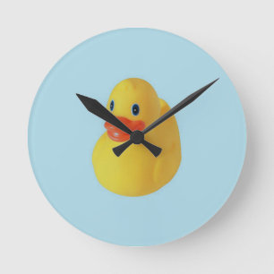 Rubber Ducky Runde Wanduhr