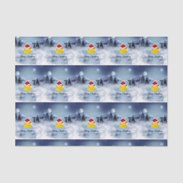 Rubber Ducky Weihnachtsgrüße Seidenpapier (Vorderseite)