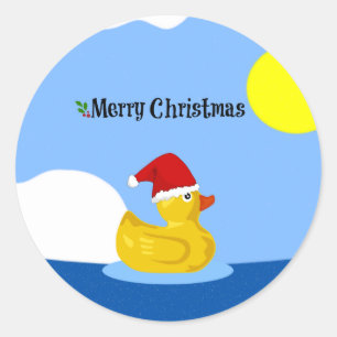 Rubber Duckys Weihnachtsschwimmer Runder Aufkleber