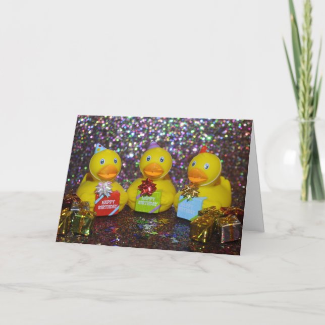 Rubber-Ente-Geburtstagskarte Karte (Vorderseite)