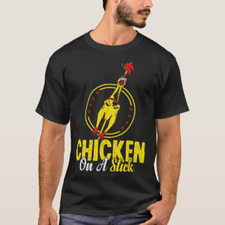 Rubber-Hühnchen auf der sonnigen Gummi-Hühnerin Ch T-Shirt