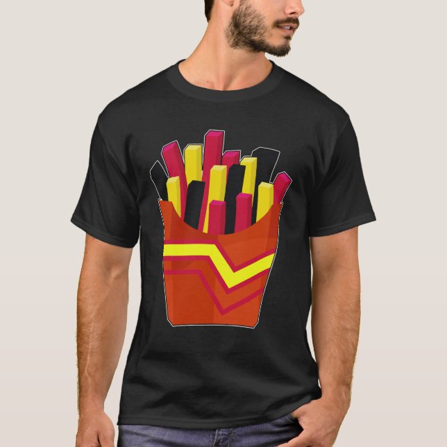 Rubber Pride Lgbtq Potato Französisch Fries Pocket T-Shirt (Vorderseite)