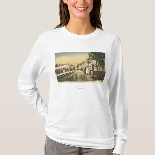 Rubberneck-Reihen-Eisenbahn-Ansicht T-Shirt (Vorderseite)