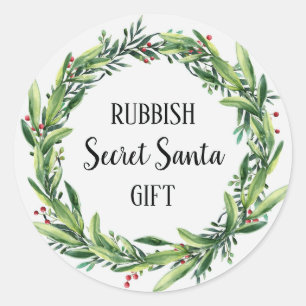 RubbSecret Santa Gift Blumenzauber Funny Runder Aufkleber