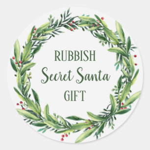 RubbSecret Santa Gift Blumenzauber Funny Runder Aufkleber