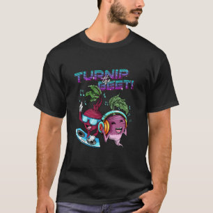 Rübe Die Bete Vegan Lustiger Gemüse Musik Pun T-Shirt