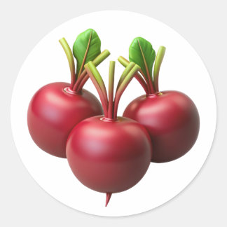 Rüben aus Kunststoff - 3D-Glossar Runder Aufkleber