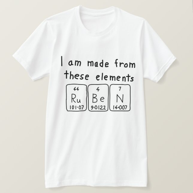 Ruben Periodenname Shirt (Design vorne)