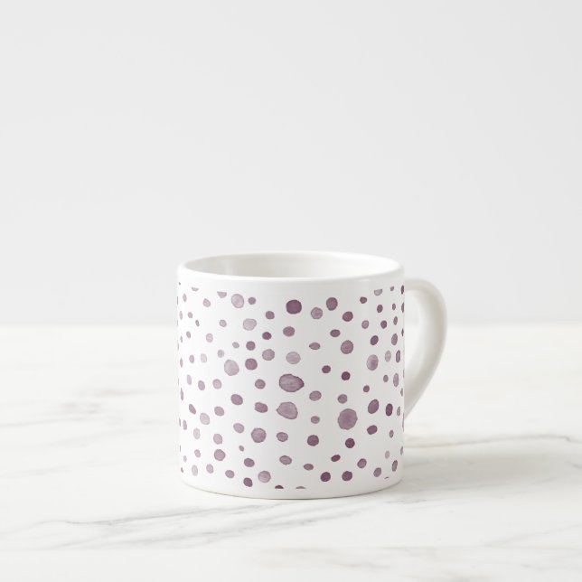 Rübenkonfetti Wasserfarbe Dots Espresso Tasse (Vorderseite Rechts)