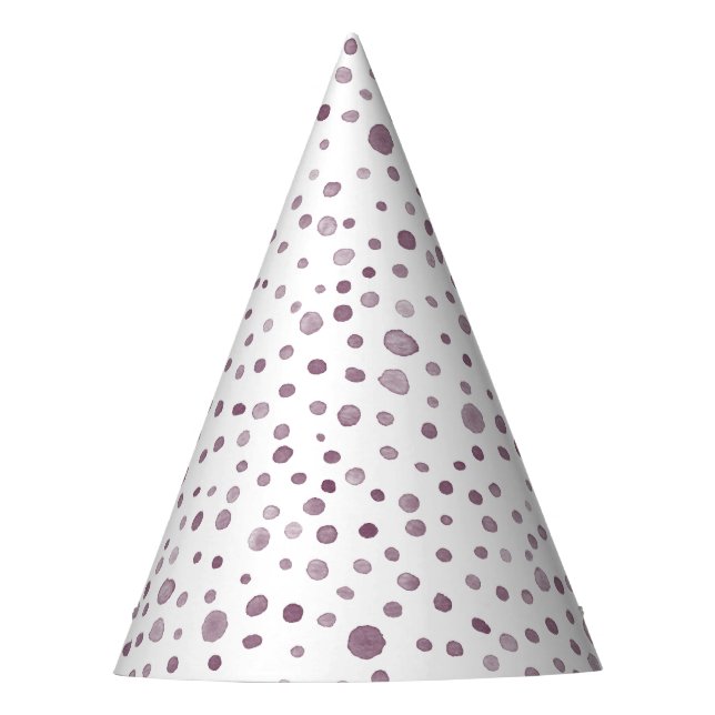 Rübenkonfetti Wasserfarbe Dots Party Hat Partyhütchen (Vorderseite)