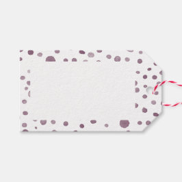 Rübenkonfetti-Wasserfarben-Dots-Geschenk-Tag Geschenkanhänger