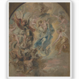 Rubens - Die Jungfrau als Frau der Apokalypse Aufkleber