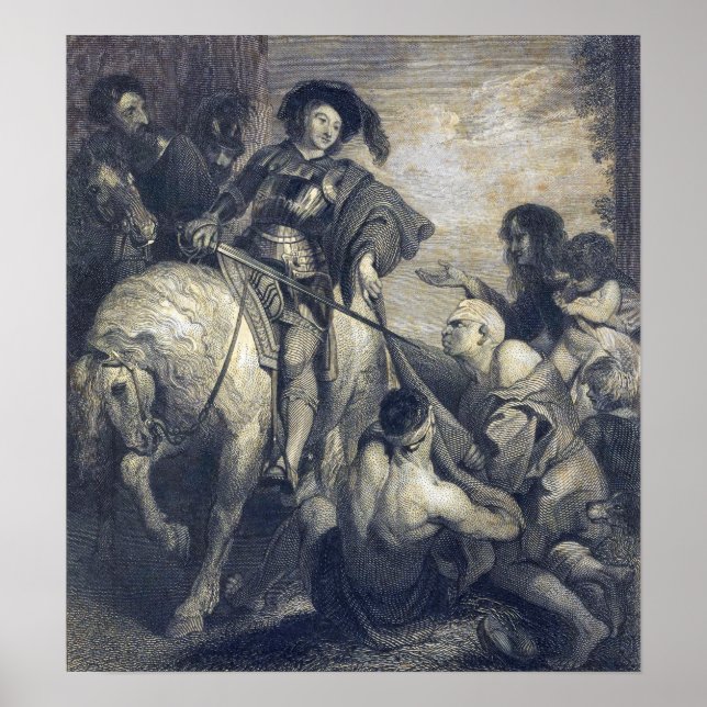 Rubens - St. Martin, der seinen Mantel teilt Poster (Vorne)