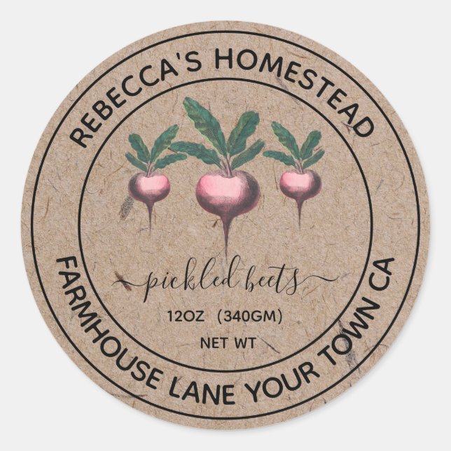 Rübenschnitzel Runder Aufkleber (Vorderseite)