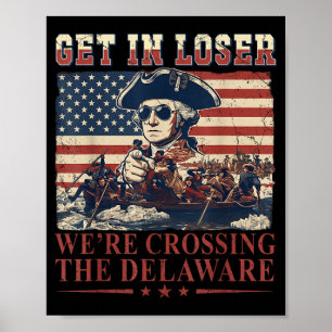 Rübermachen Wir Überqueren Den Delaware 4. Juli Vi Poster