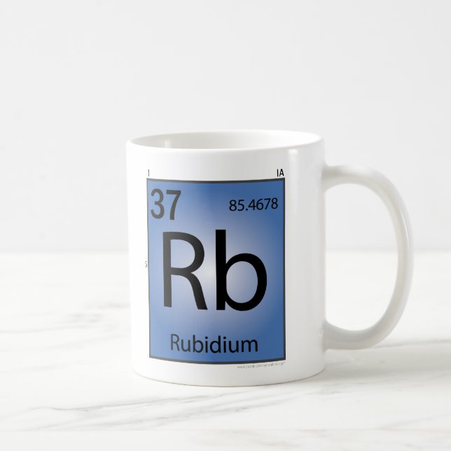 Rubidium- (Rb)Element-Tasse Kaffeetasse (Rechts)
