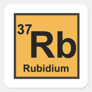 Rubidiumaufkleber Quadratischer Aufkleber