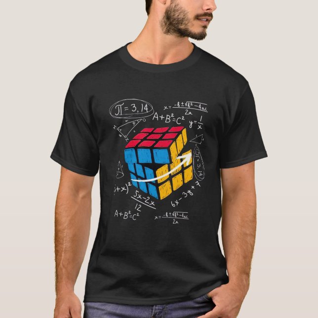 Rubik’s Cube Mathe Formel T-Shirt (Vorderseite)