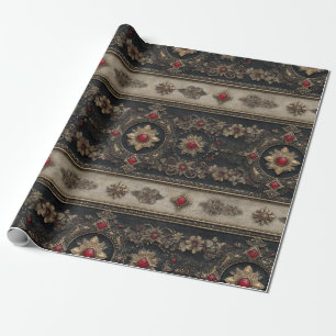 Rubin Barock Gotische Eleganz Muster Geschenkpapier