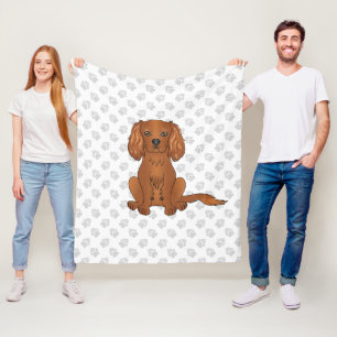 Rubin Cavalier King Charles Spaniel & Pfoten Fleecedecke