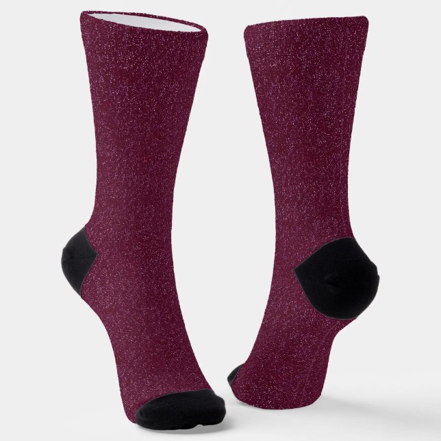 Rubin-Glitter Socken (Gewinkelt)