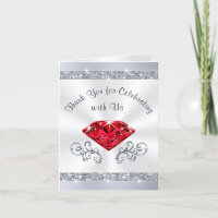 Rubin Hochzeit 40. Hochzeitstag Dankeskarten