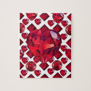RUBIN JEWELED VALENTINSGRUSS-HERZEN JEWELED