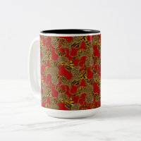 Rubin Leoparden Gold Barock Luxus
