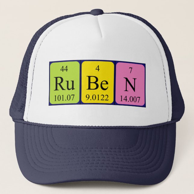 Rubin Periodenname Truckerkappe (Vorderseite)