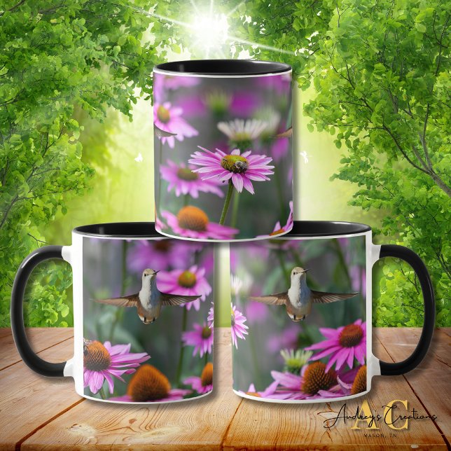 Rubinkehlkolibri "in Kegelblumen" Tasse (Von Creator hochgeladen)