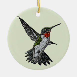 Rubinkehlkolibri Keramik Ornament