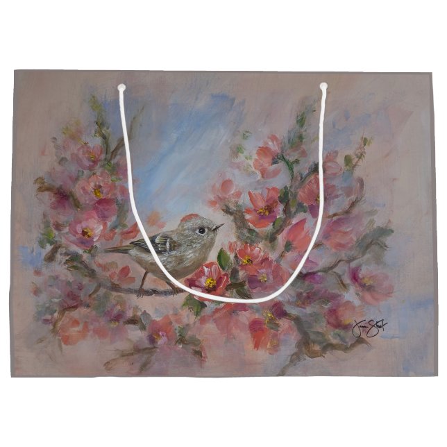 Rubinkönig Vögel Große Geschenktüte (Rückseite)