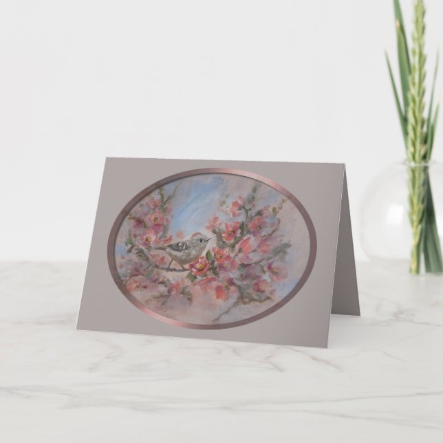 Rubinkönig-Vogel Karte (Vorderseite)